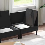 vidaXL Ensemble de meubles pour le salon 3 Pièces Noir Tissu