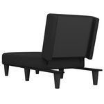 vidaXL Chaise longue noir tissu