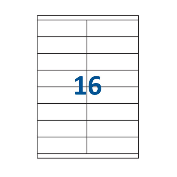 Lot de 1000 Planches étiquettes autocollantes sur feuille A4 : 105 x 35 mm (16 étiquettes par feuille spéciales bons de transport)