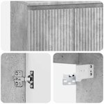 vidaXL Vanité de lavabo mural Gris béton 49 5 x 35 x 63 cm
