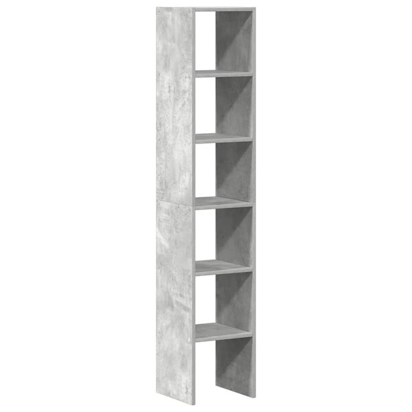 vidaXL Bibliothèques 2 Pièces empilable gris béton bois d'ingénierie