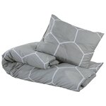 vidaXL Ensemble de housse de couette Gris 220x240 cm Coton