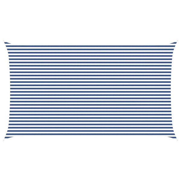 vidaXL Voile d'ombre Bleu et Blanc 7 x 4 m 100   polyester Oxford