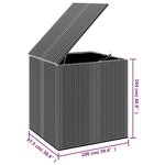 vidaXL Boîte à coussins de jardin Résine tressée 100x97 5x104 cm Gris