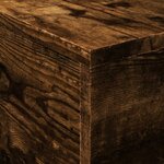 vidaXL Table basse avec lumières LED chêne fumé 50x50x40 cm