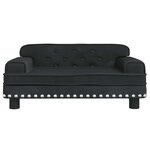 vidaXL Canapé pour enfants noir 70x45x30 cm velours