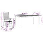 vidaXL Ensemble de salle à manger pour jardin 7 Pièces Marron