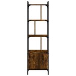 vidaXL Bibliothèque avec porte chêne fumé 44 5x30x154 5 cm
