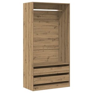 vidaXL Garde-robe chêne artisanal 100x50x200 cm bois d'ingénierie