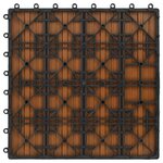 vidaXL Carreau de terrasse 22 Pièces Teck 30 x 30 cm WPC