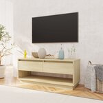 vidaXL Meuble TV chêne sonoma 102x41x44 cm bois d'ingénierie
