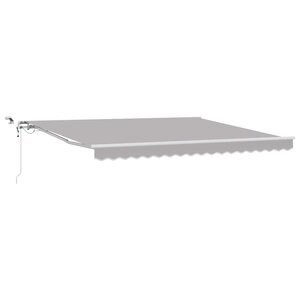 vidaXL Auvent Rétractable Gris clair 400 × 300 cm Polyester et métal