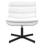 vidaXL Chaise pivotante Blanc 63 x 75 x 76 cm Faux cuir