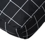 vidaXL Coussin de palette motif à carreaux noir 60x60x8 cm