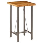 vidaXL Table de bar Teck recyclé massif 60x60x107 cm