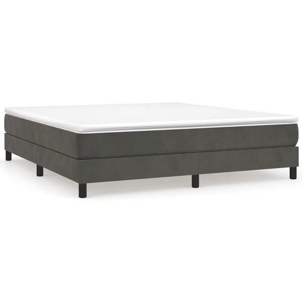 vidaXL Cadre de lit Gris foncé 160 x 200 cm Velours
