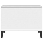 vidaXL Table basse Blanc 60x44 5x45 cm Bois d'ingénierie
