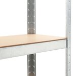 vidaXL Étagère de rangement 5 niveaux Argenté Acier et bois ingénierie