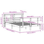 vidaXL Cadre de lit sans matelas 160x200 cm bois massif de pin