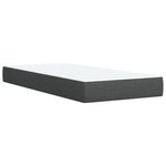 vidaXL Sommier à lattes de lit avec matelas Gris foncé 90x200 cm Tissu