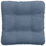 vidaXL Coussins de siège 4 Pièces Bleu 40 x 40 cm Tissu en velours côtelé