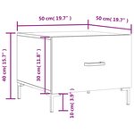 vidaXL Tables basses 2 Pièces chêne sonoma 50x50x40 cm bois d'ingénierie