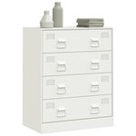 vidaXL Buffet blanc 67x39x83 cm acier