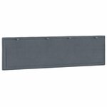 vidaXL Coussin de tête de lit Hanko gris foncé 183 cm velours