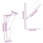 vidaXL Support de mât de drapeau Noir 15 x 3 cm Acier