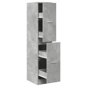 vidaXL Armoire d'apothicaire gris béton 30x41x144 5 cm bois ingénierie