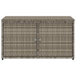 vidaXL Armoire de rangement jardin gris 110x55x60 5 cm résine tressée