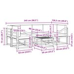 vidaXL Ensemble de canapés d'extérieur 7 pc Blanc et Beige