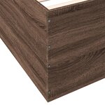 vidaXL Cadre de lit chêne marron 120x190 cm bois d'ingénierie