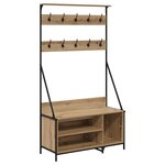vidaXL Porte-vêtements avec étagère Chêne artisanal 100 x 41 x 184 cm
