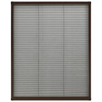 vidaXL Moustiquaire plissée pour fenêtre Aluminium Marron 80x100 cm