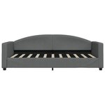 vidaXL Lit de jour avec gigogne et tiroirs gris foncé 90x190 cm tissu