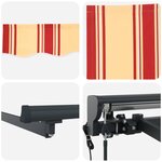 vidaXL Auvent rétractable électrique Jaune  Orange  Anthracite