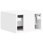 vidaXL Cabinet de chevet mural 2 pc Blanc brillant 34 5 x 33 x 20 cm