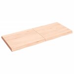 vidaXL Dessus de table bois massif non traité bordure assortie