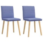 vidaXL Chaises à manger lot de 2 bleu jean tissu