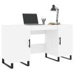 vidaXL Bureau blanc 140x50x75 cm bois d'ingénierie