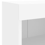 vidaXL Unités murales TV avec LED 5 Pièces blanc bois d'ingénierie