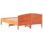 vidaXL Cadre de lit sans matelas cire marron 120x190cm bois pin massif