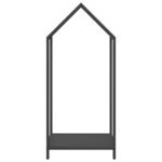 vidaXL Portant de bois chauffage noir 40x25x90 cm