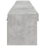 vidaXL Meubles TV avec lumières LED 2 Pièces gris béton 80x30x30 cm