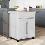 vidaXL Chariot de cuisine FLORO Blanc 72 5 x 45 x 80 cm