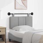 vidaXL Tête de lit suspendue Avec lumière LED Gris nuage Tissu