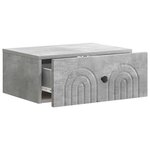 vidaXL Cabinet de chevet mural 2 Pièces Gris béton 49 x 34 5 x 20 cm