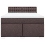 vidaXL Sommier à lattes de lit avec matelas Marron foncé 160x200 cm