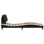 vidaXL Cadre de lit sans matelas noir et blanc 80x200 cm similicuir